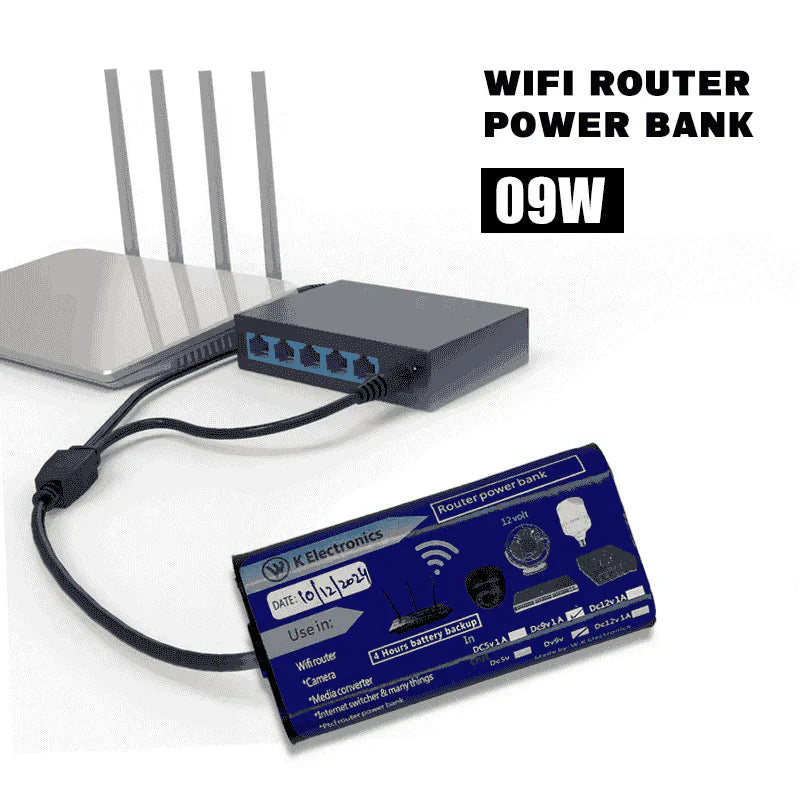( FREE HOME DELIVERY ) WiFi Router UPS Power Bank 9 Volts - 4 Hours Guaranteed Backup - Tp Link Tenda PTCL & Other Routers ( FREE HOME DELIVERY ) WiFi Router UPS Power Bank 9 Volts - 4 Hours Guaranteed Backup - Tp Link Tenda PTCL & Other Routers