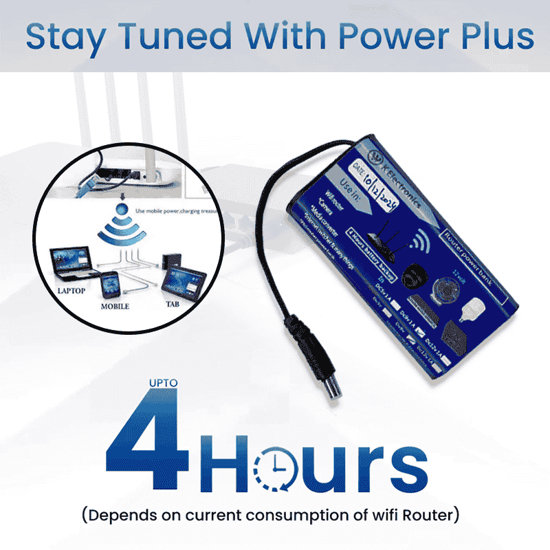 ( FREE HOME DELIVERY ) WiFi Router UPS Power Bank 9 Volts - 4 Hours Guaranteed Backup - Tp Link Tenda PTCL & Other Routers ( FREE HOME DELIVERY ) WiFi Router UPS Power Bank 9 Volts - 4 Hours Guaranteed Backup - Tp Link Tenda PTCL & Other Routers