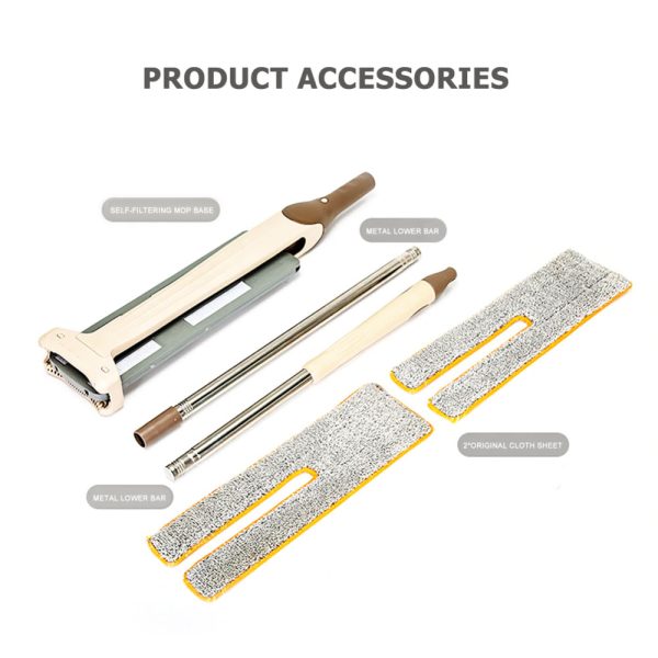 Double Sided Lazy Mop With Self-Wringing Ability Double Sided Lazy Mop With Self-Wringing Ability