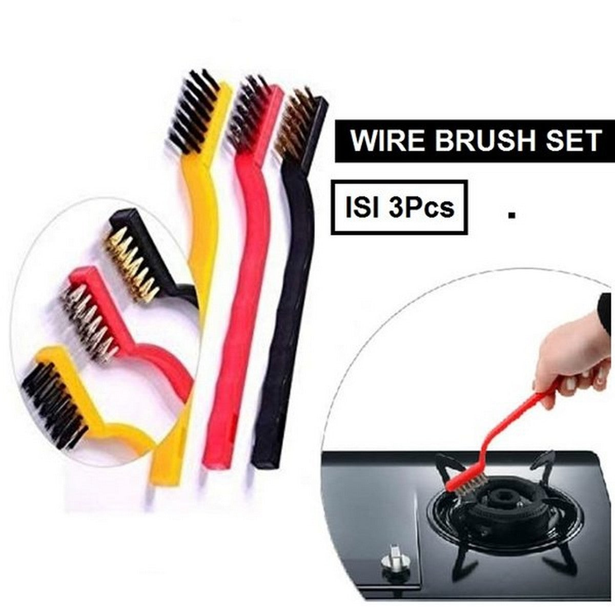 Pack of 6 Mini Wire Brush Set (Brass, Nylon, Stainless Steel Bristles) Pack of 6 Mini Wire Brush Set (Brass, Nylon, Stainless Steel Bristles)