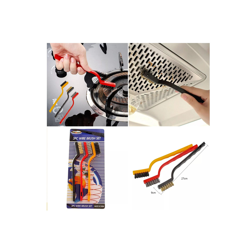 Pack of 6 Mini Wire Brush Set (Brass, Nylon, Stainless Steel Bristles) Pack of 6 Mini Wire Brush Set (Brass, Nylon, Stainless Steel Bristles)