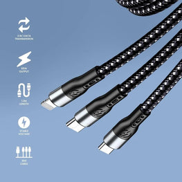 SF03 Data Cable 3 in 1 - Type C, Micro, Lightning